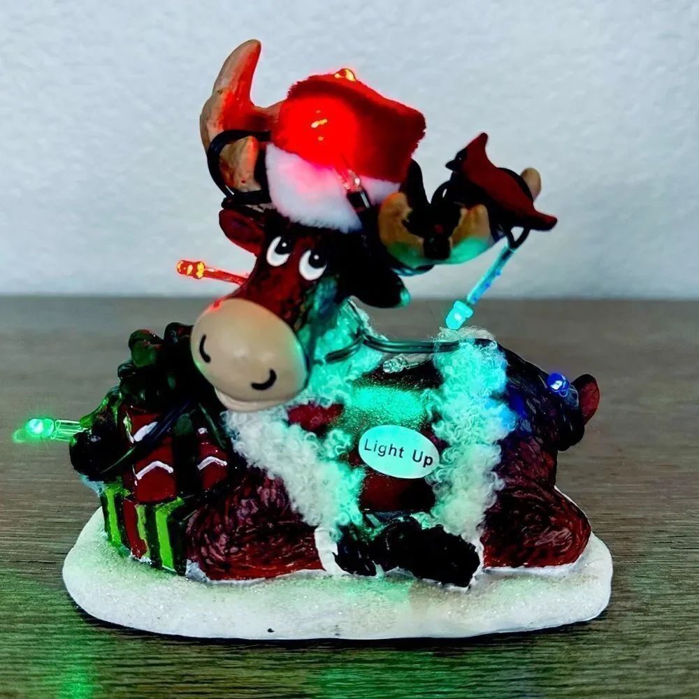 Lighted Christmas Lights Reindeer Holiday Decor Figurine